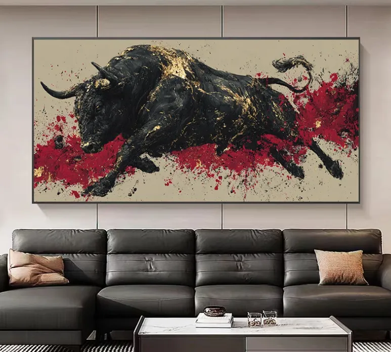Cuadro toro rojo